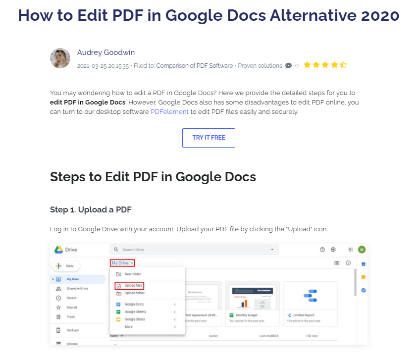 pages for users looking for a solution in a familiar tool