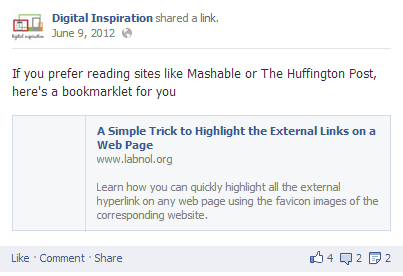 Facebook sharing without OG tags