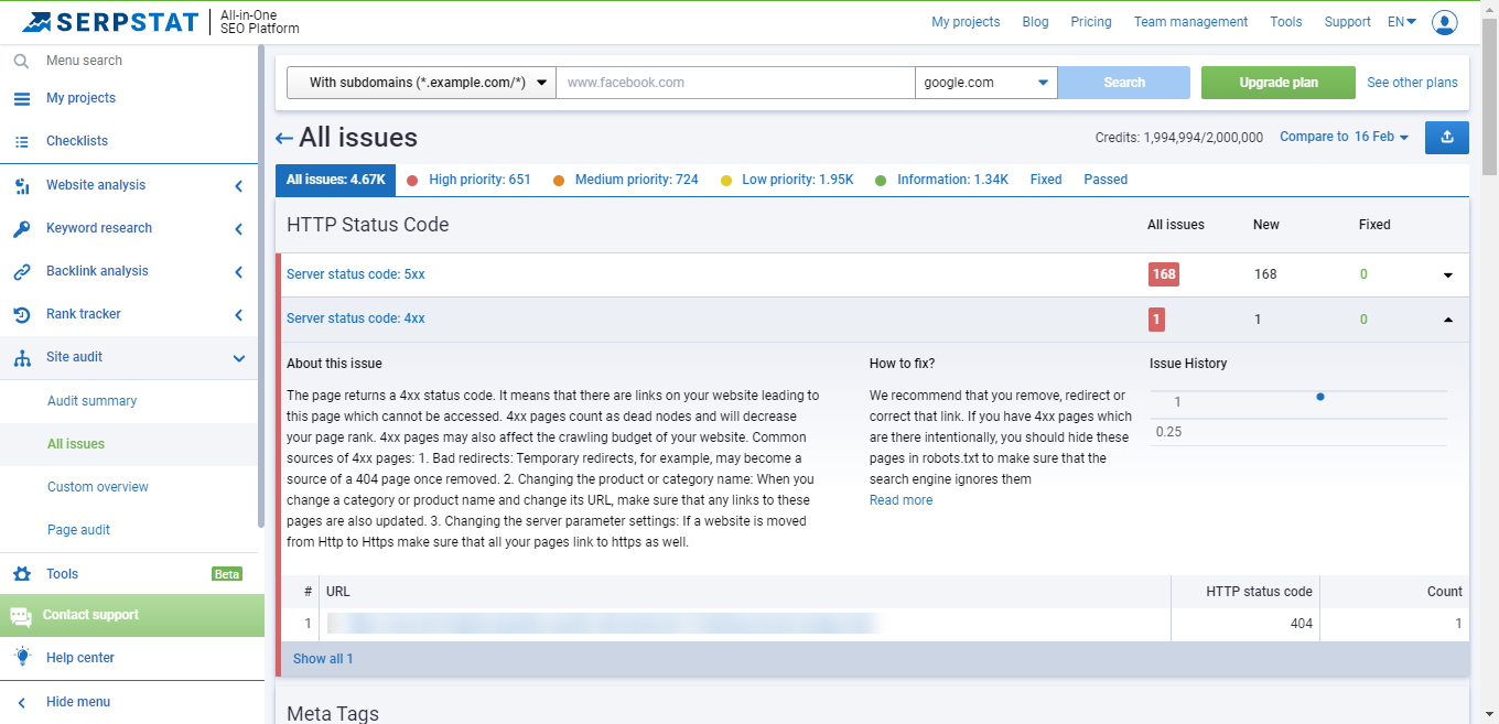 how to check the server response codes on the site