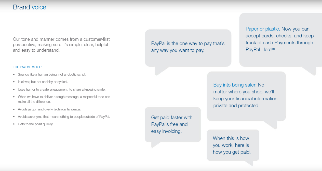Tone of Voice PayPal — дружелюбный и рациональный