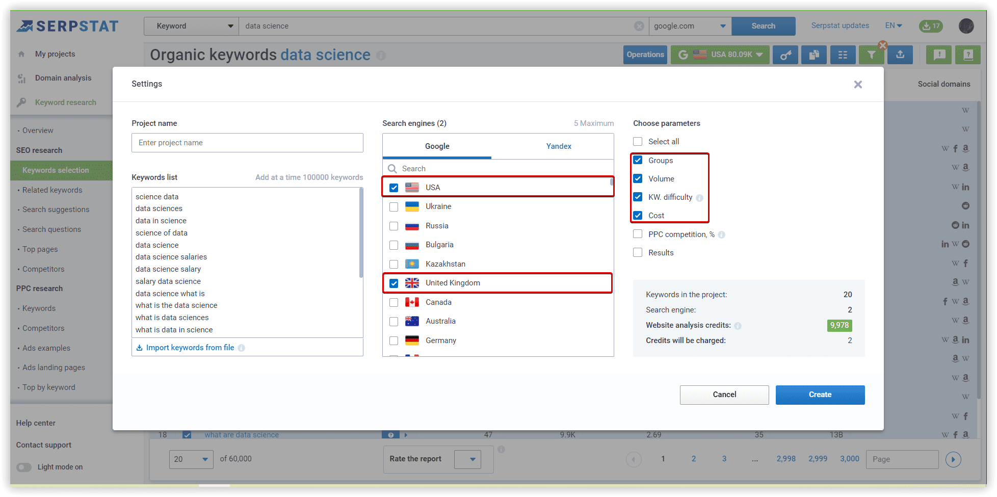 4. Now, you can add even more databases for comparison