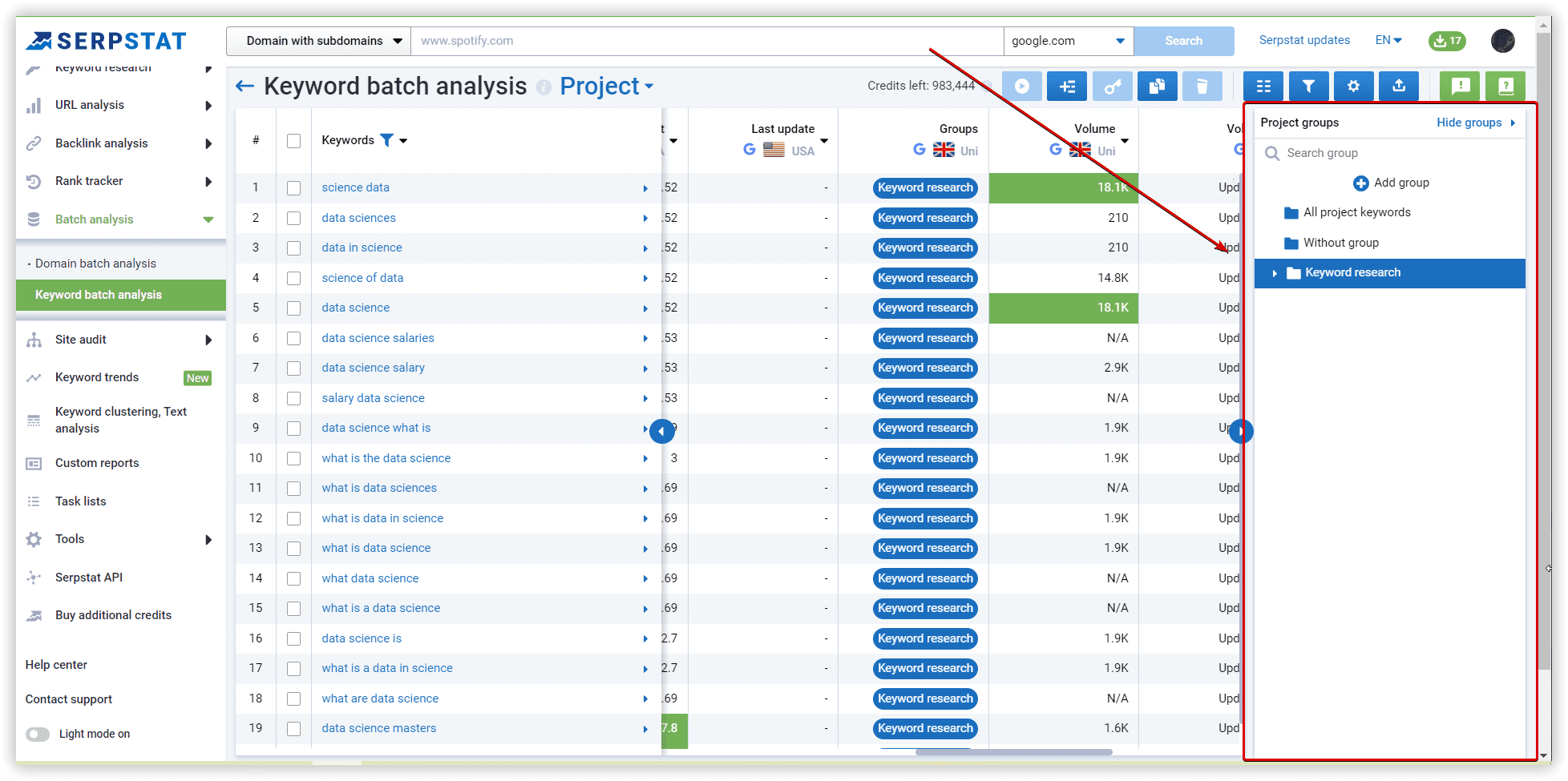 7. Use the sidebar to navigate