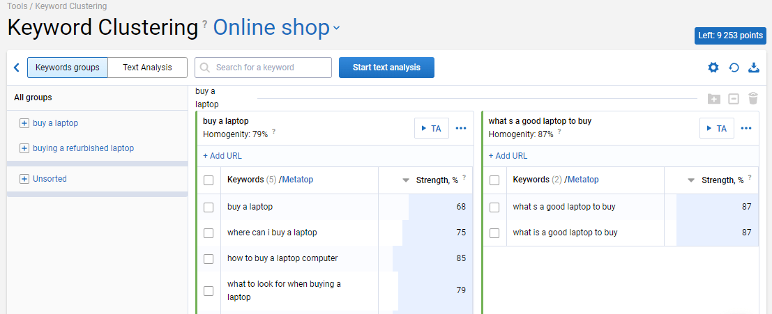 keyword clustering tool serpstat
