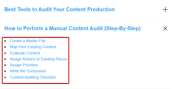 Collapsible Sections