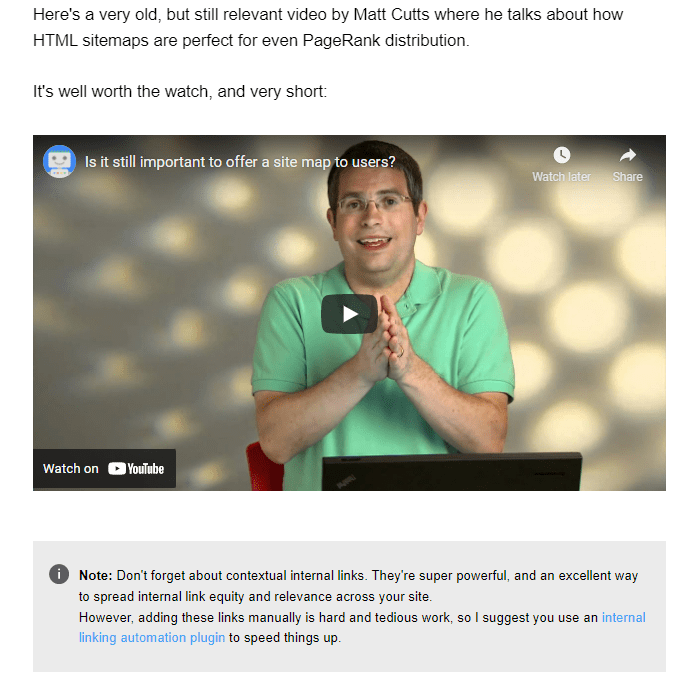 Add videos to articles to improve rankings in search results