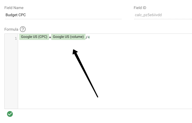 Formula for CPC budget
