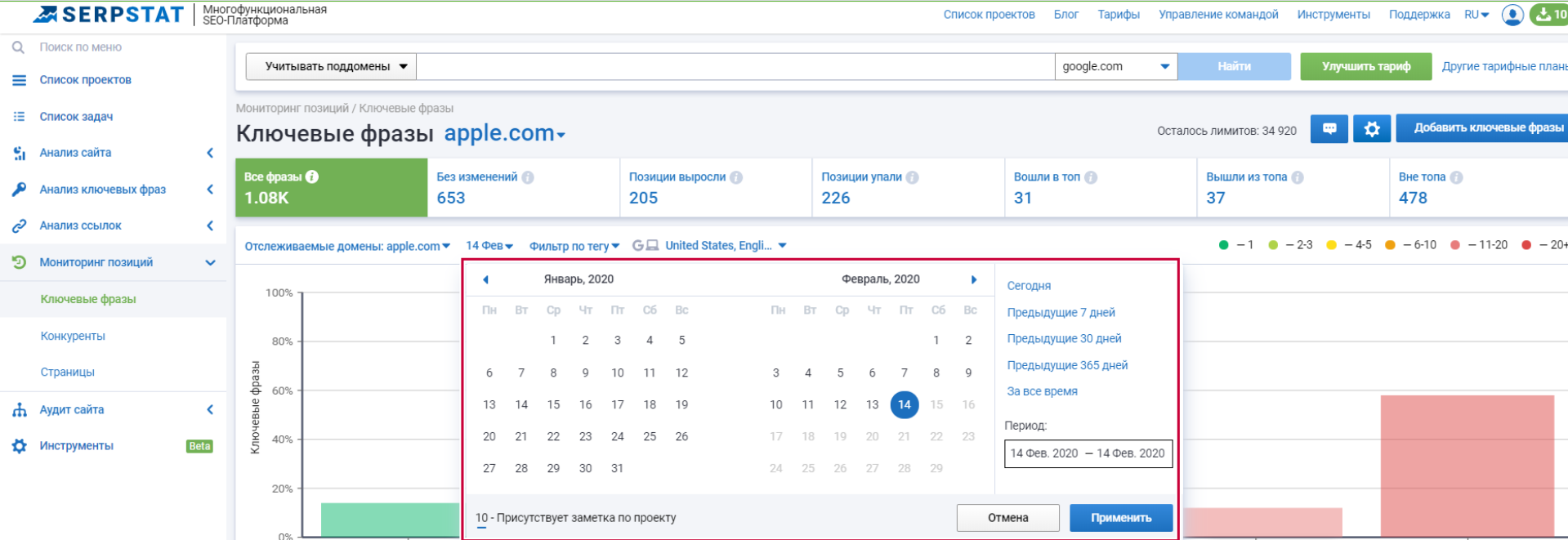 Какие есть фильтры в отчете? 16261788792124