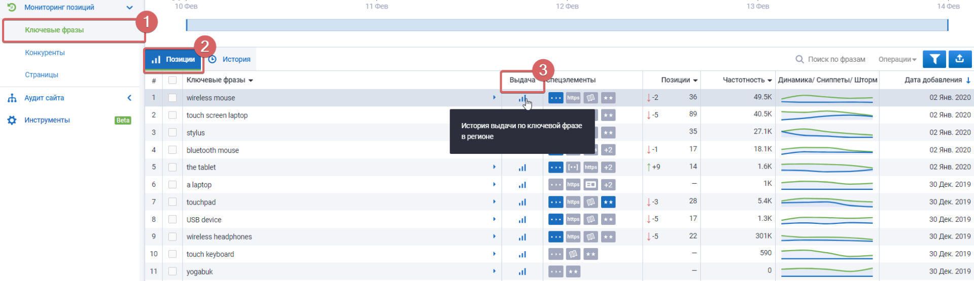 Как отследить и экспортировать позиции за определенный отрезок времени? 16261788788519