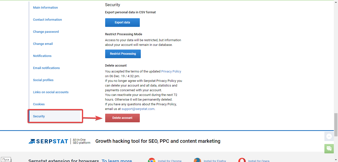 I'd like to have my account deleted. Can you do this? 16261788594494