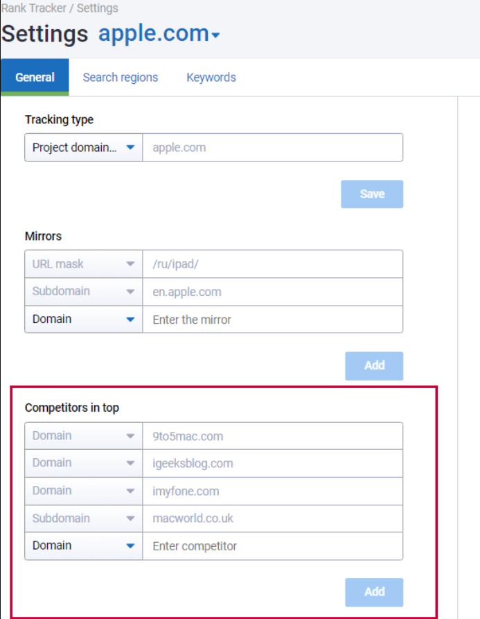 How many competitors can I add into the project? Will it charge extra credits? 16261788765126