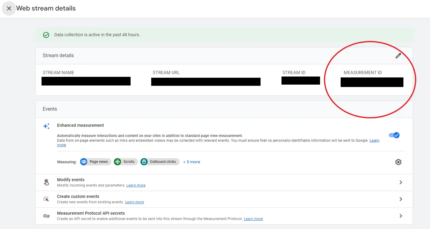 Google tag manager settings