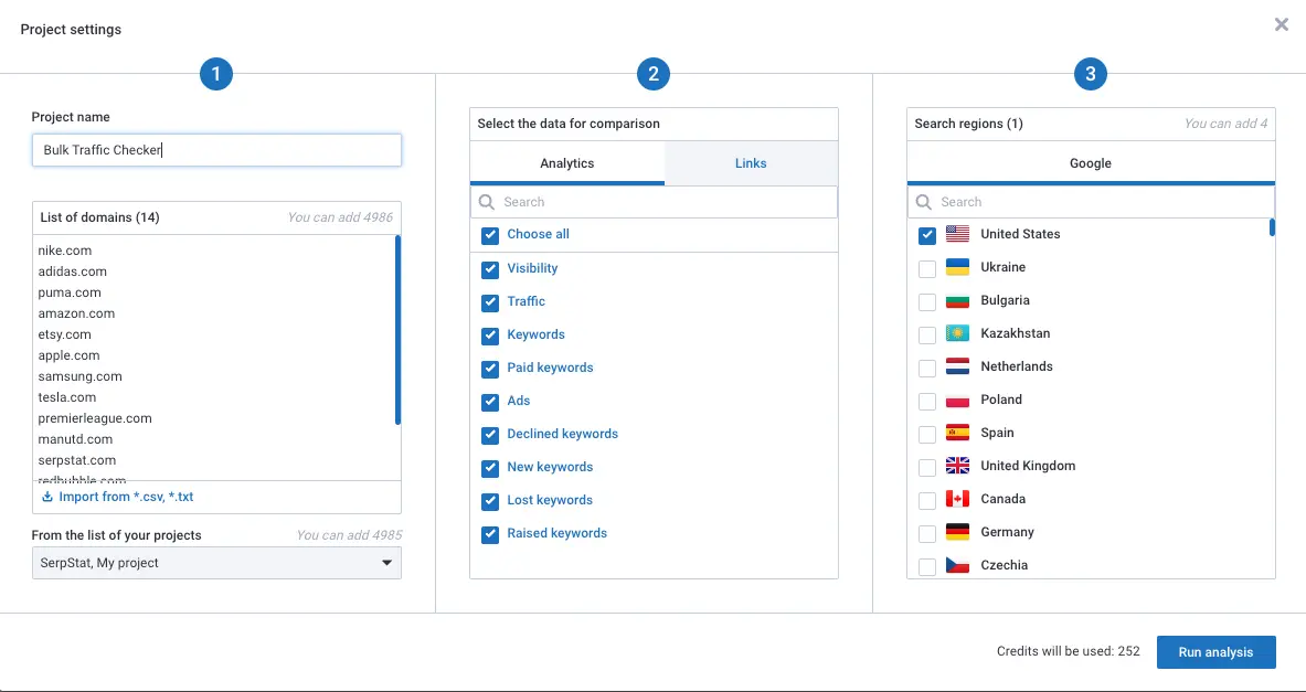 Domain Batch Analysis